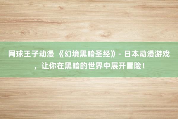 网球王子动漫 《幻境黑暗圣经》- 日本动漫游戏，让你在黑暗的世界中展开冒险！